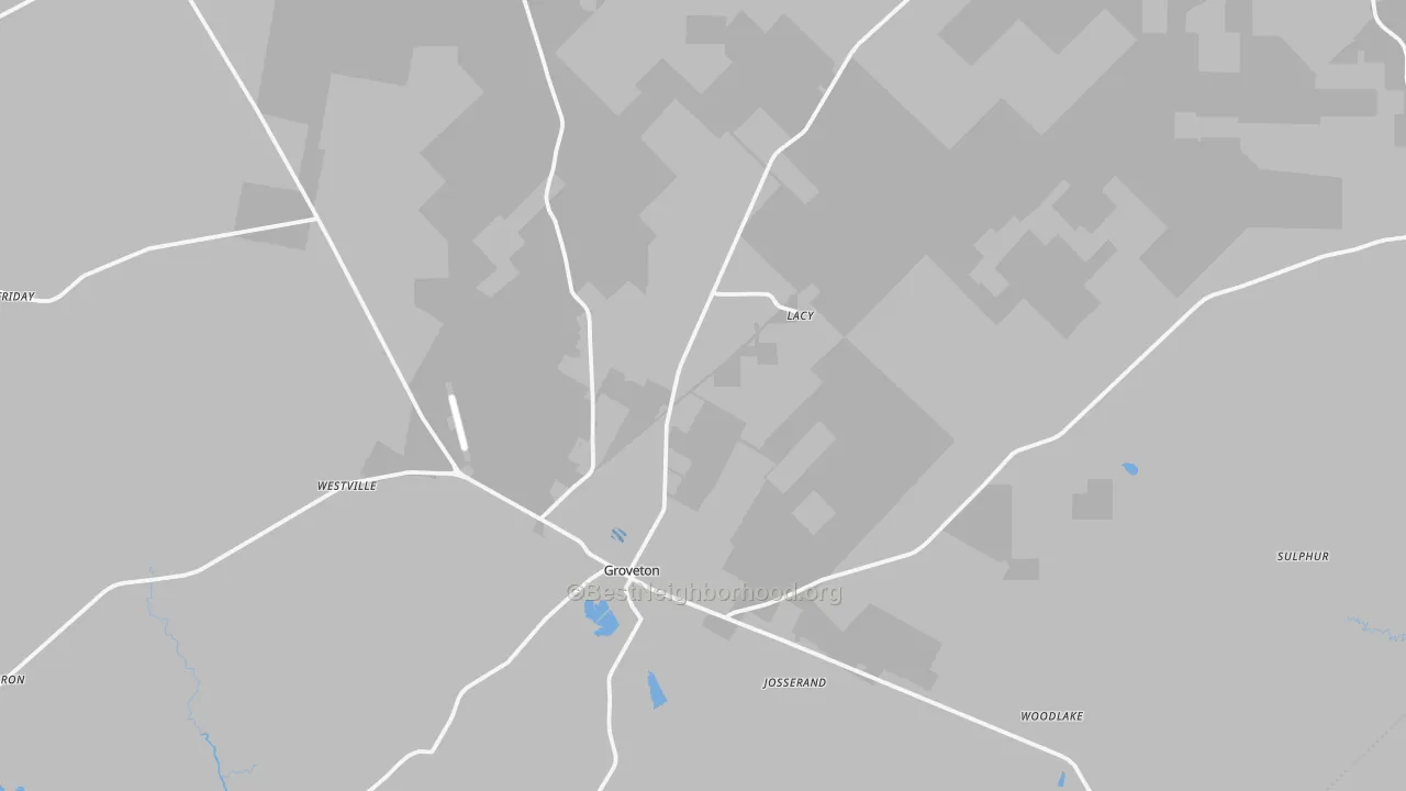 Transit Grade map of Groveton, TX