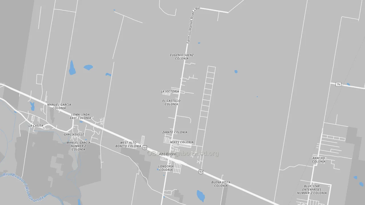 Transit Grade map of Grulla, TX