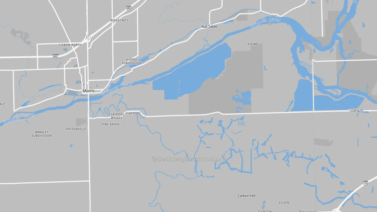 Transit Grade map of Grundy County, IL