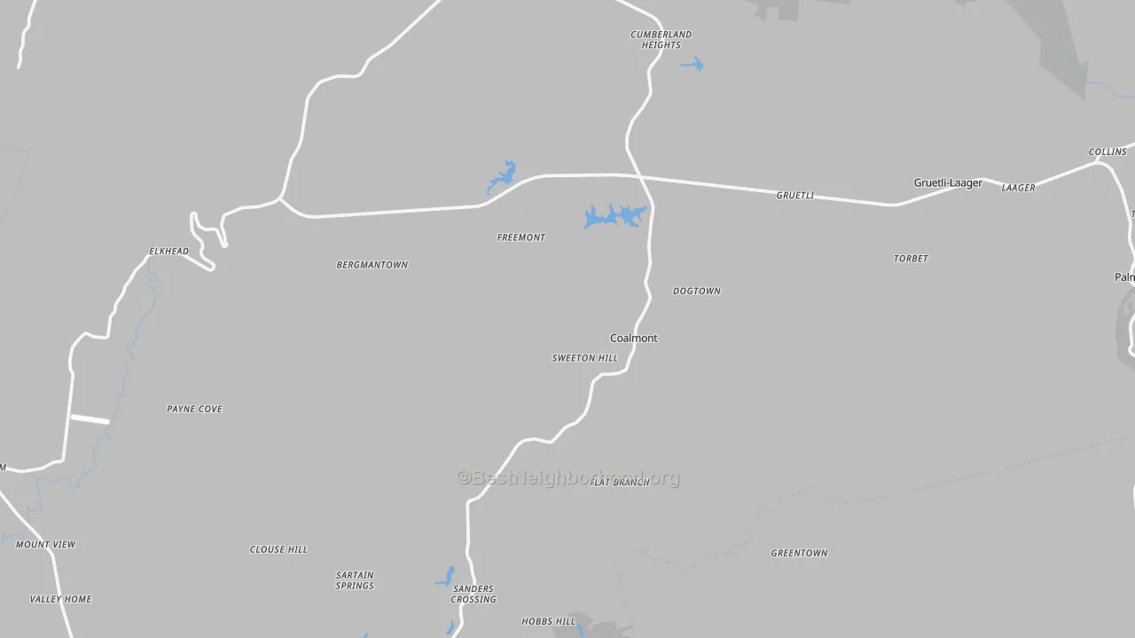 Transit Grade map of Grundy County, TN