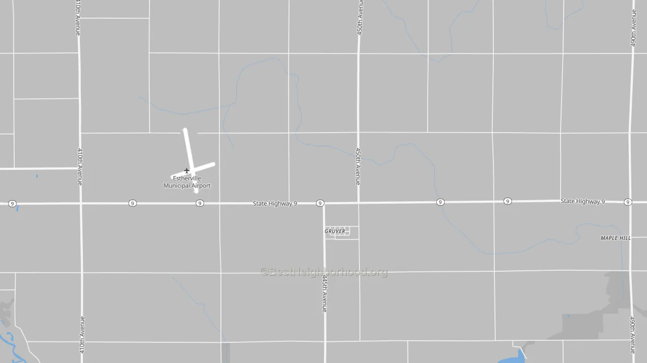 Transit Grade map of Gruver, IA