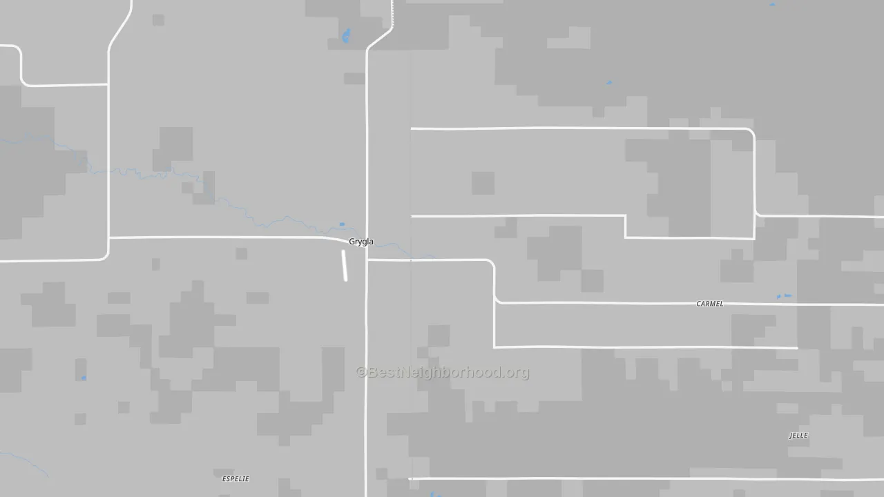 Transit Grade map of Grygla, MN