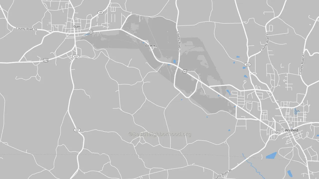 Transit Grade map of Gu-Win, AL