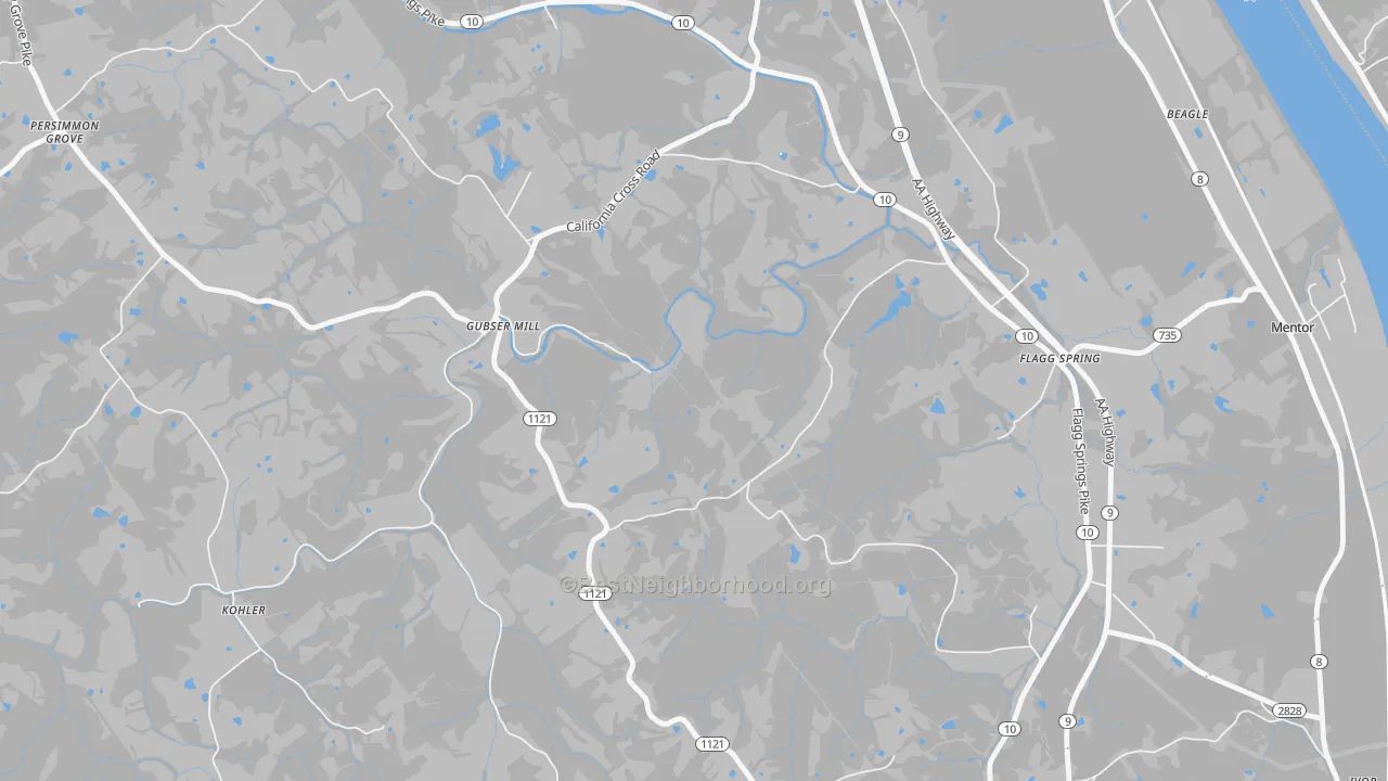 Transit Grade map of Gubser Mill, KY