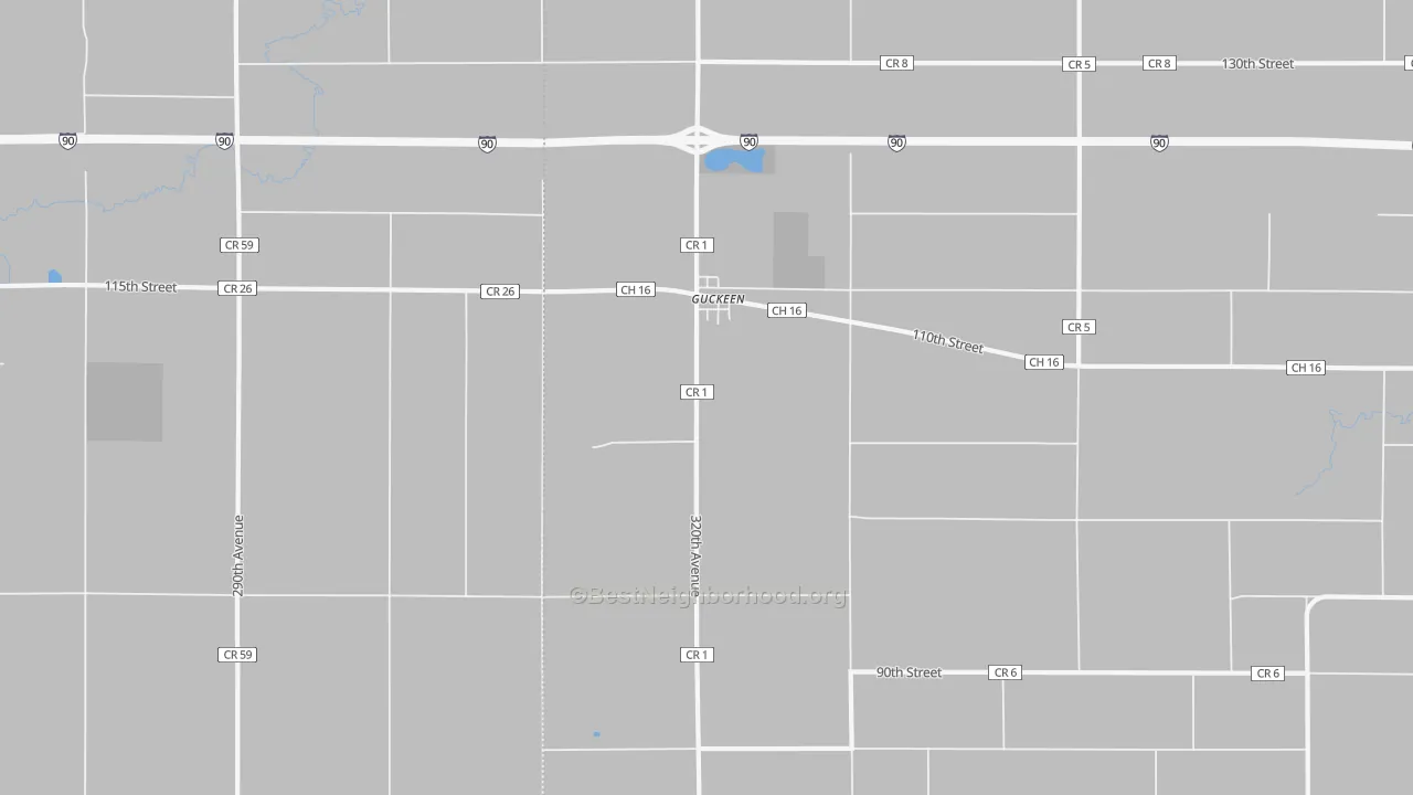 Transit Grade map of Guckeen, MN