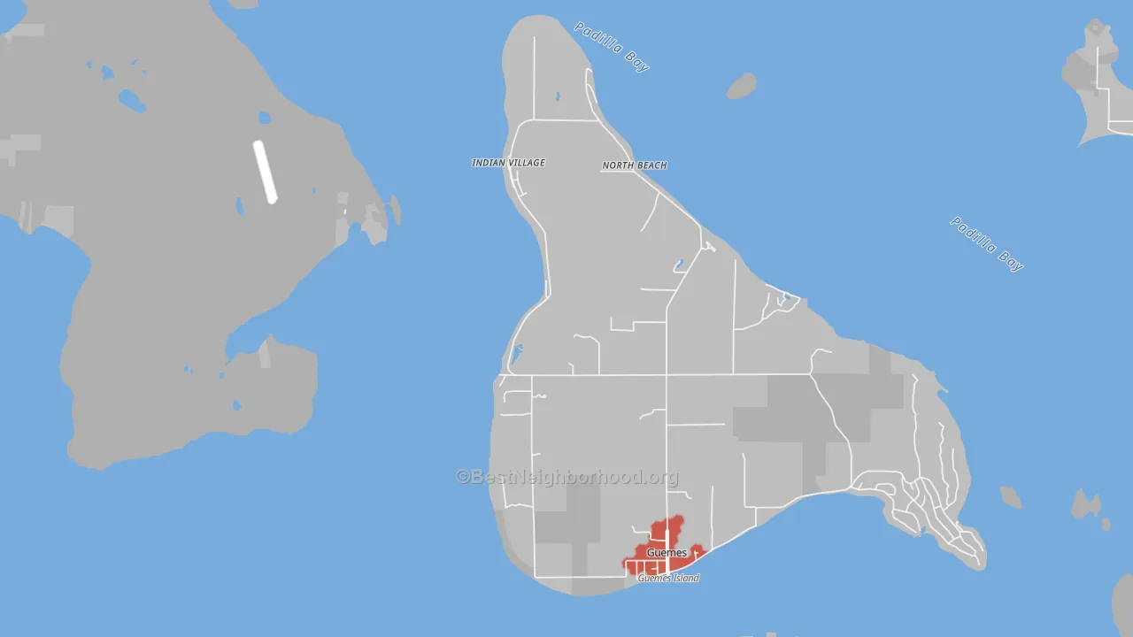 Transit Grade map of Guemes, WA