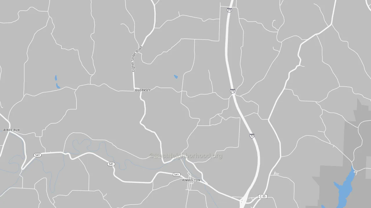 Transit Grade map of Guernsey, OH
