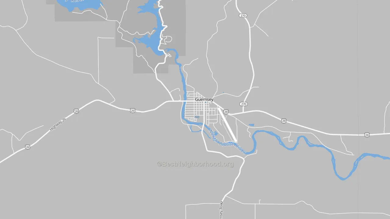 Transit Grade map of Guernsey, WY