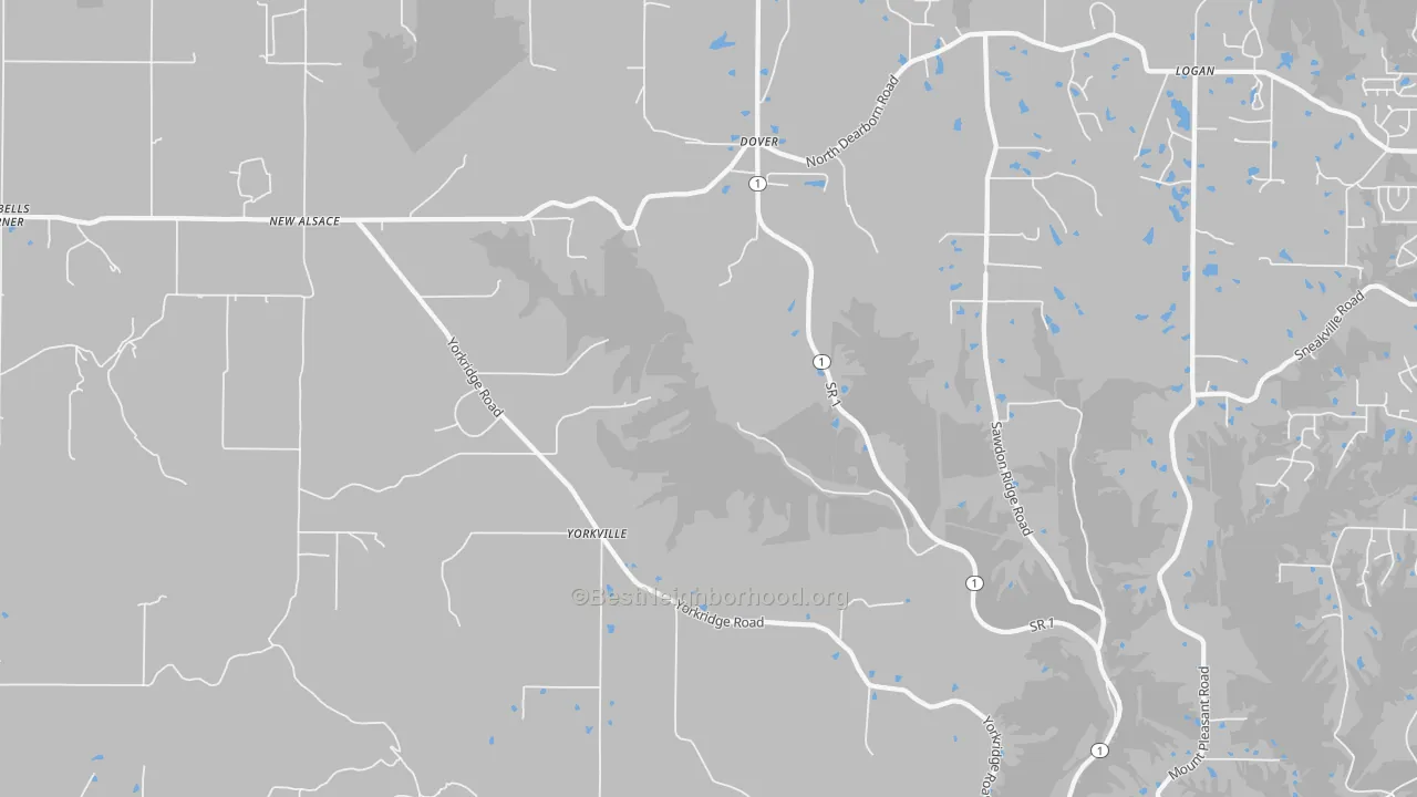Transit Grade map of Guilford, IN