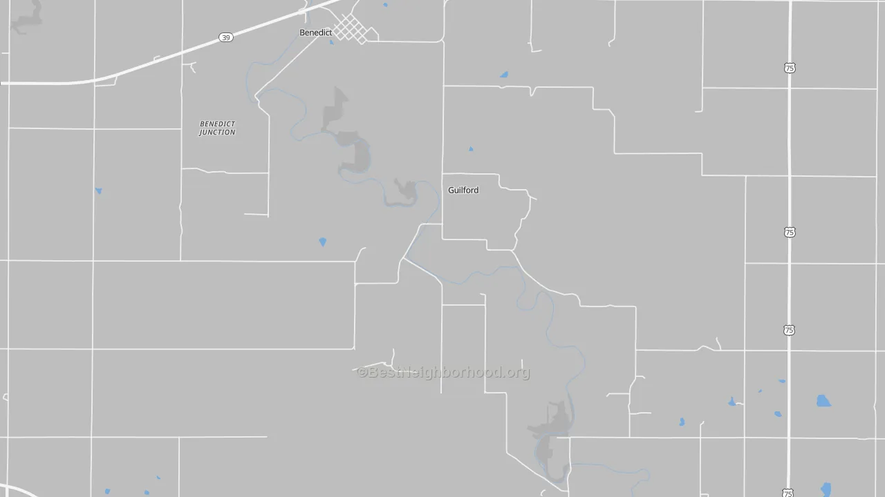 Transit Grade map of Guilford, KS