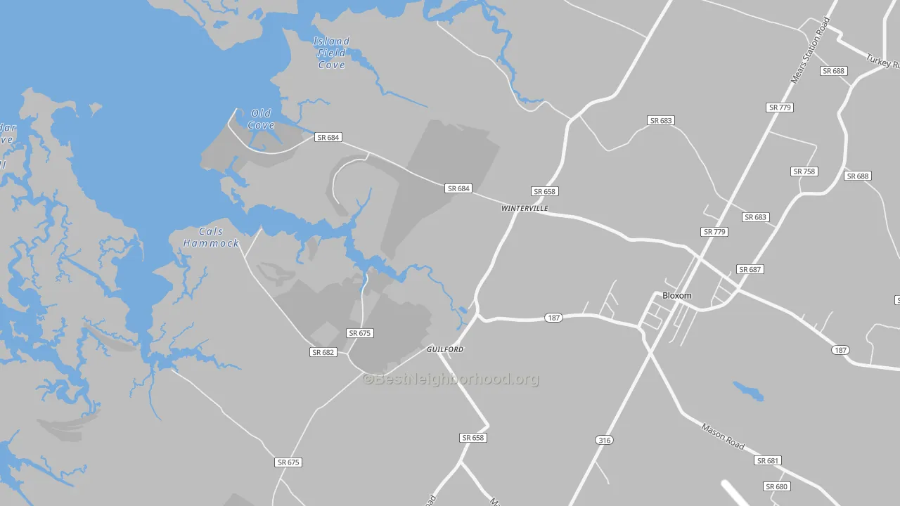 Transit Grade map of Guilford, VA
