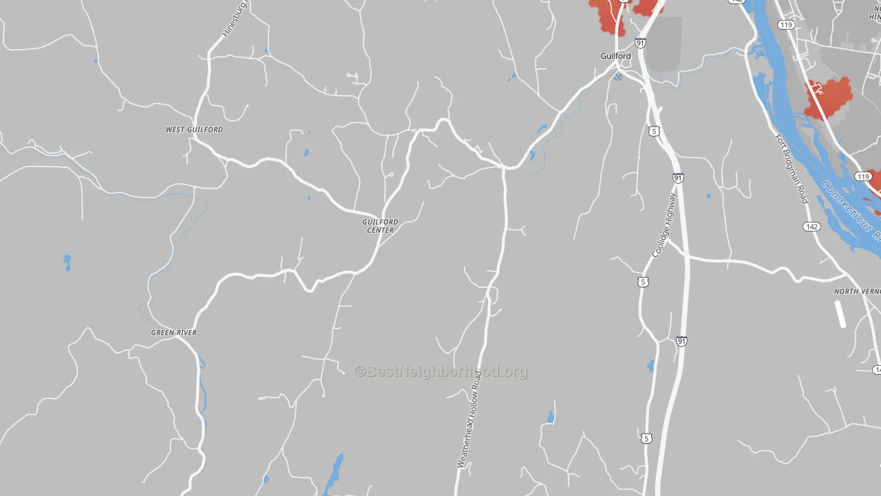 Transit Grade map of Guilford, VT
