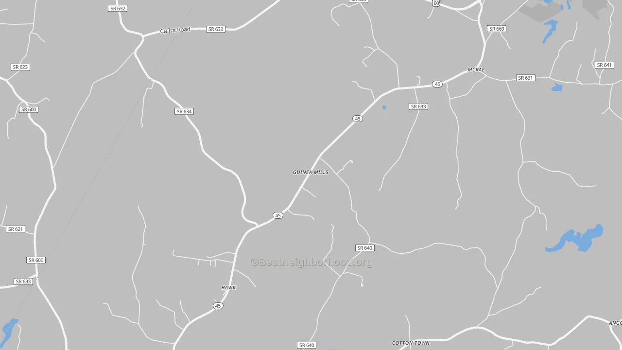 Transit Grade map of Guinea Mills, VA