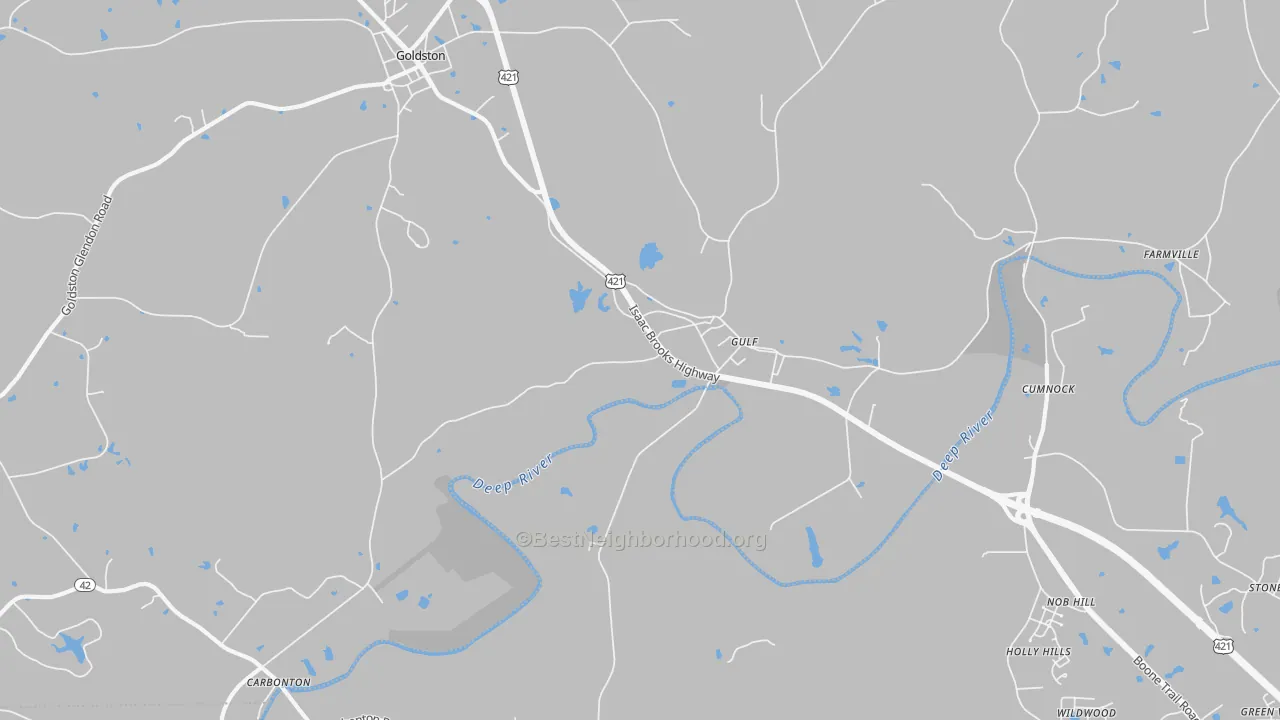 Transit Grade map of Gulf, NC