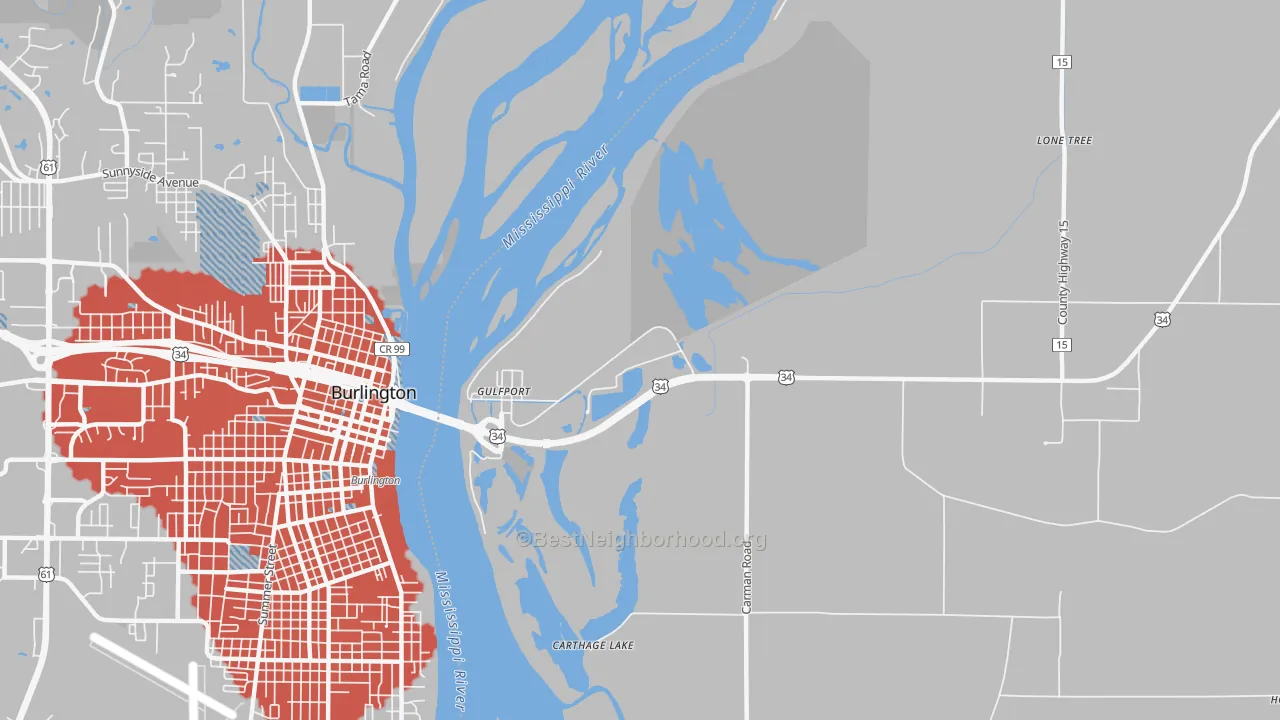 Transit Grade map of Gulf Port, IL