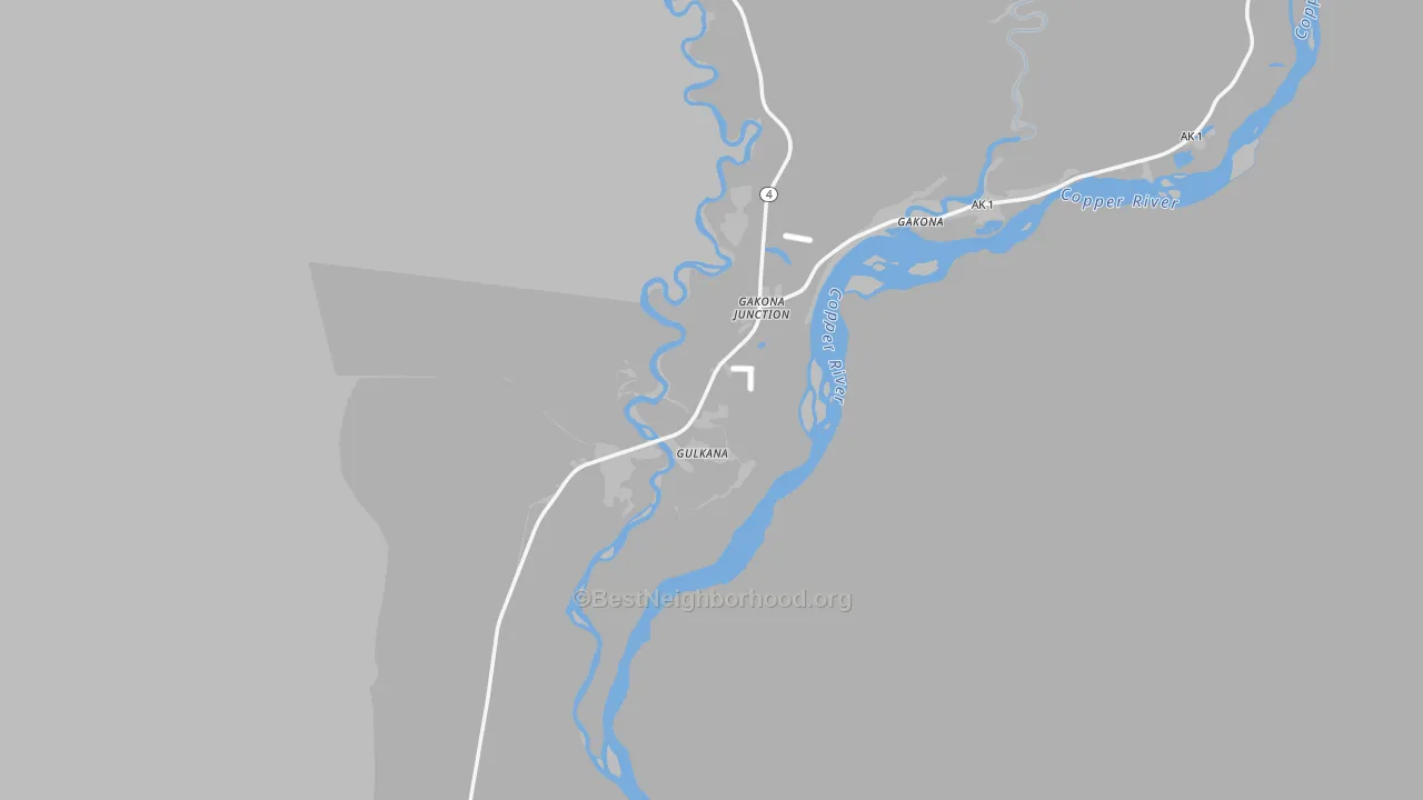 Transit Grade map of Gulkana, AK