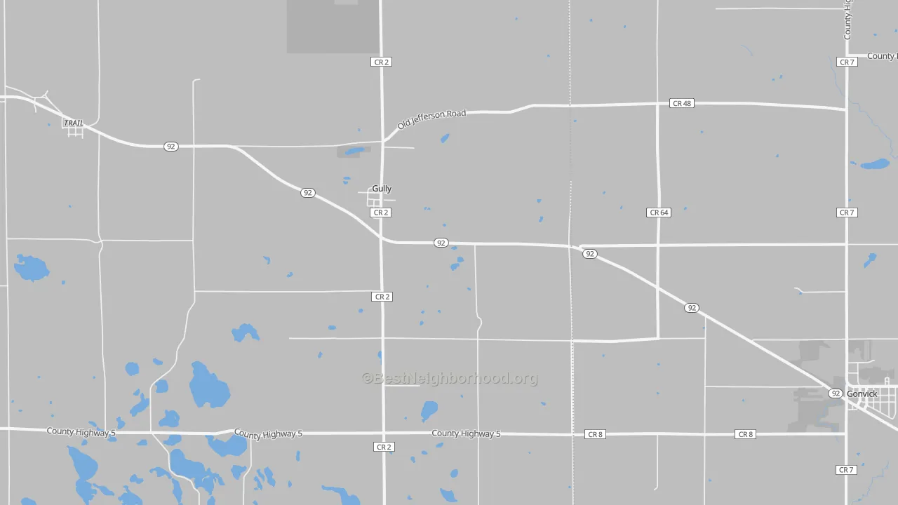 Transit Grade map of Gully, MN