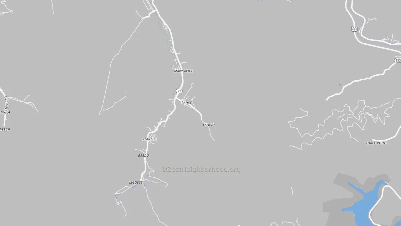 Transit Grade map of Gulston, KY