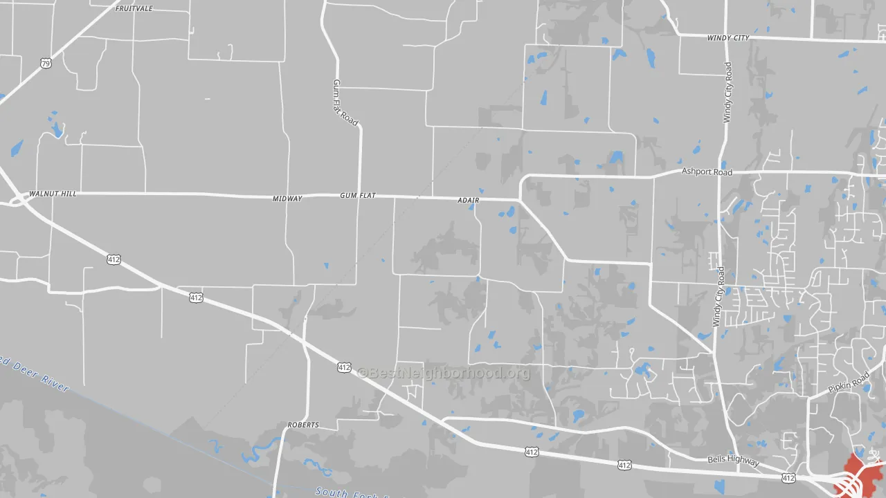 Transit Grade map of Gum Flat, TN