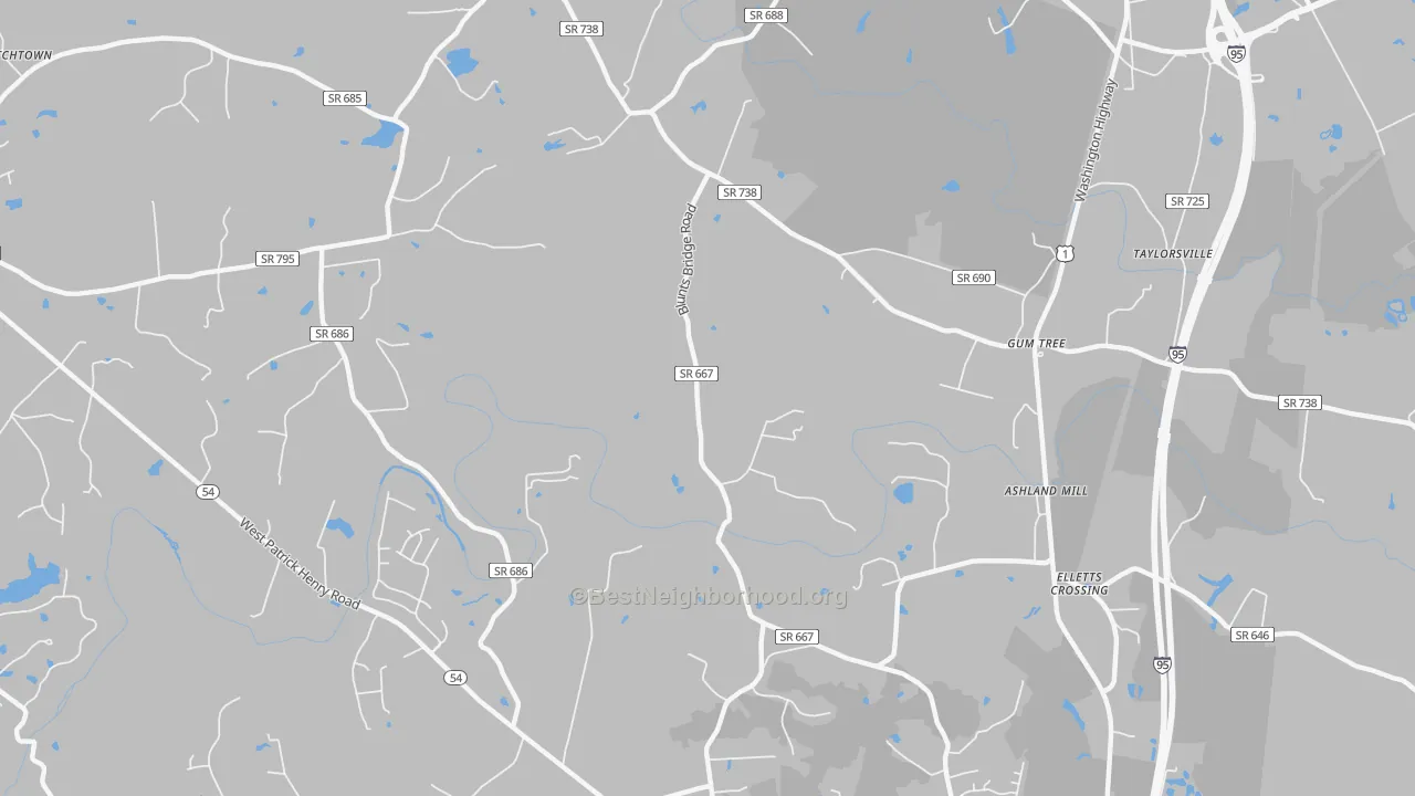 Transit Grade map of Gum Tree, VA