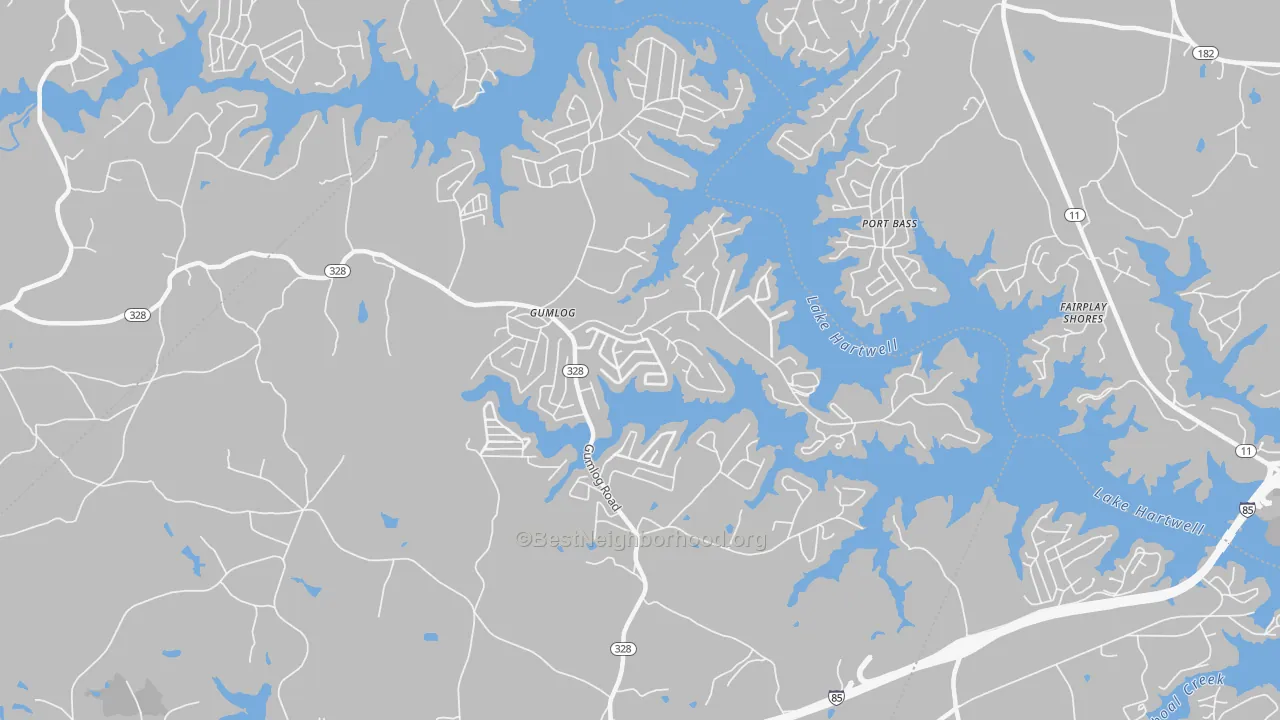 Transit Grade map of Gumlog, GA