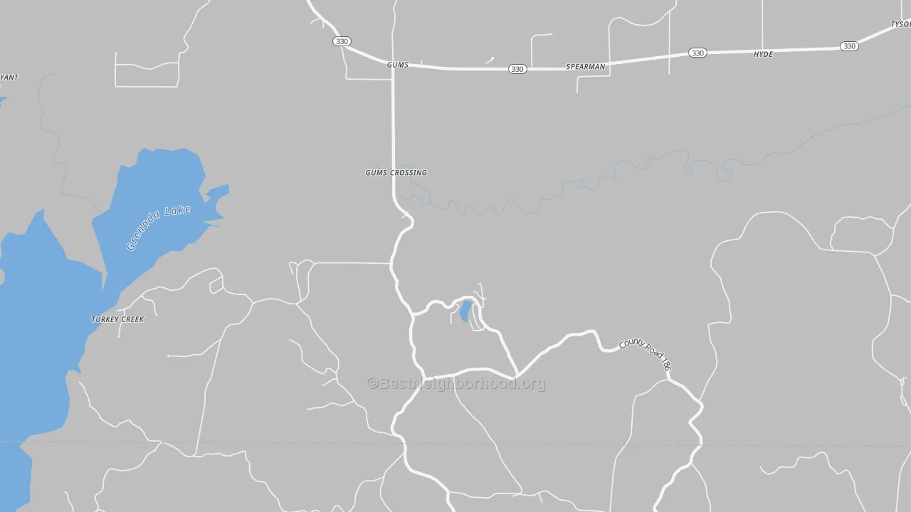 Transit Grade map of Gums, MS