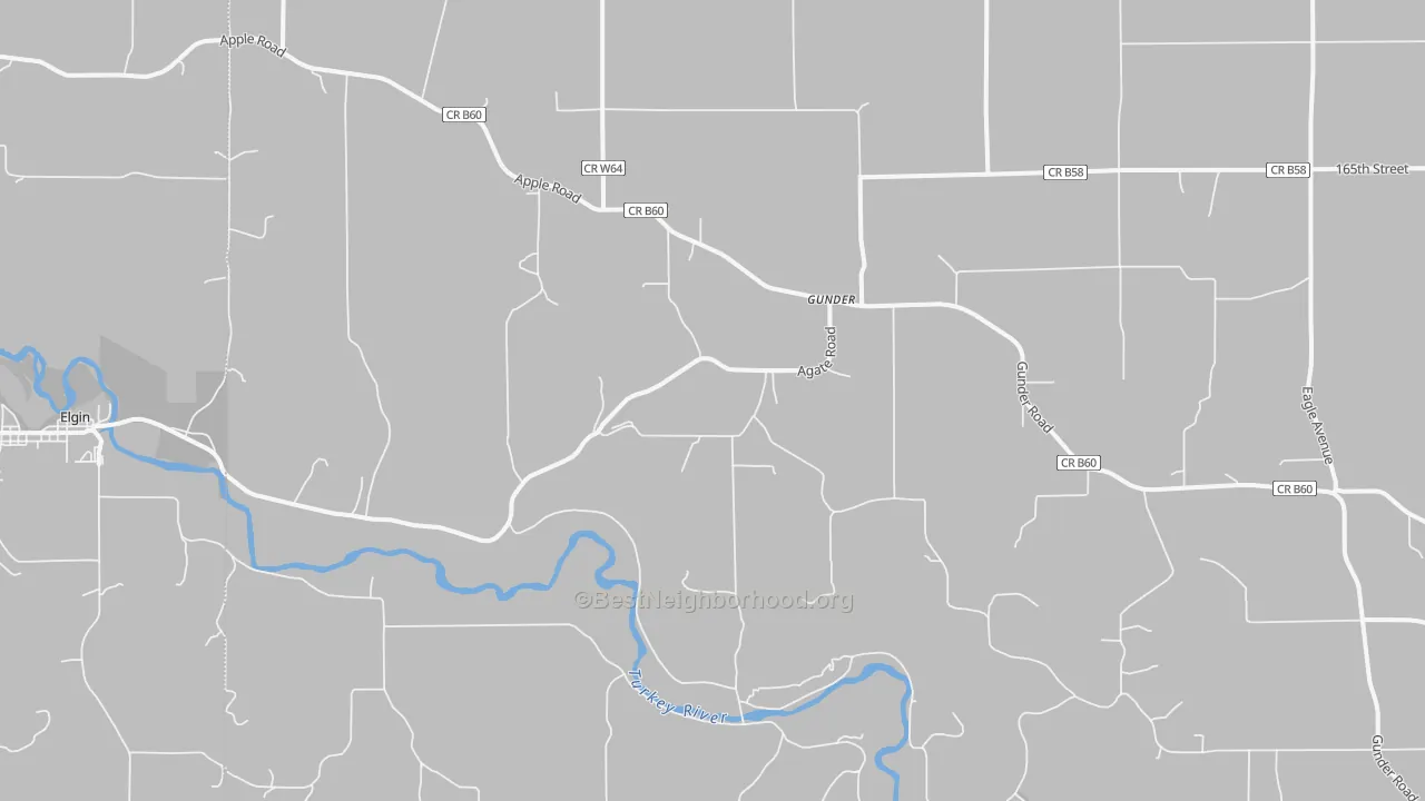Transit Grade map of Gunder, IA