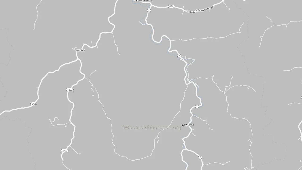Transit Grade map of Gunlock, KY