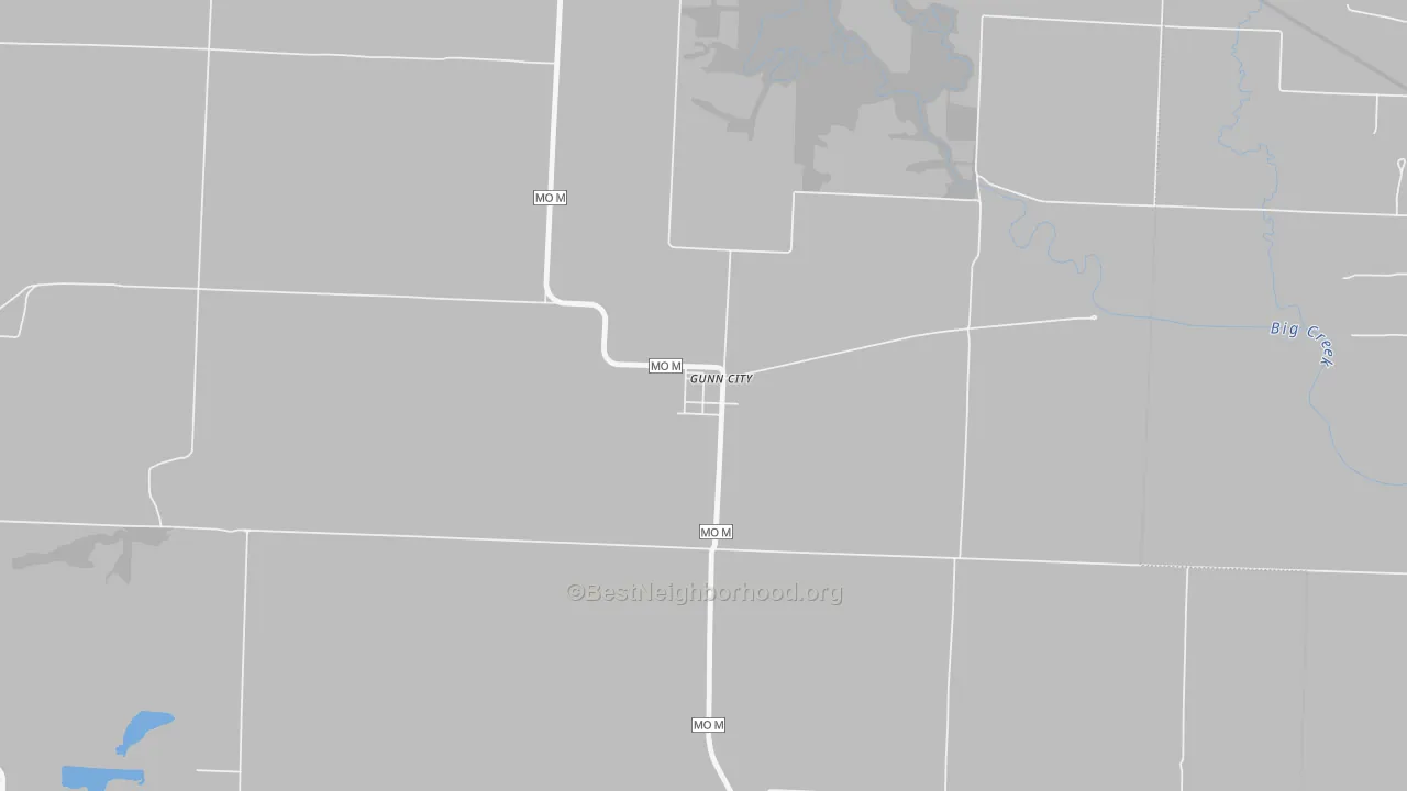 Transit Grade map of Gunn City, MO