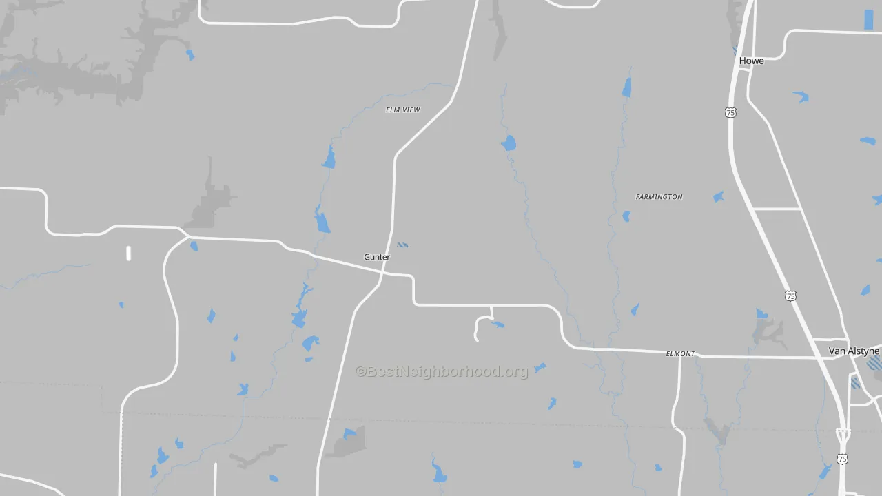 Transit Grade map of Gunter, TX
