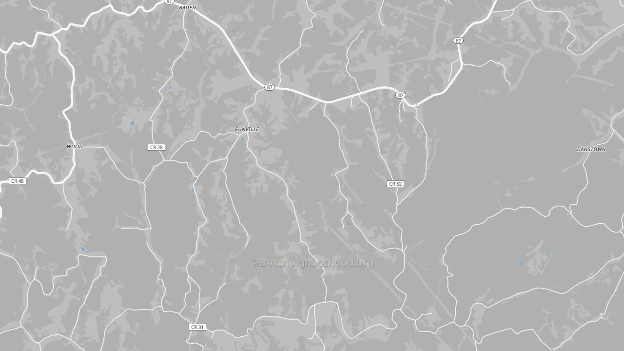 Transit Grade map of Gunville, WV
