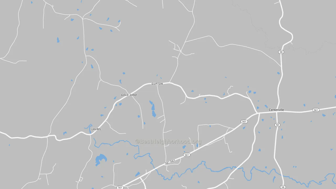 Transit Grade map of Gupton, NC