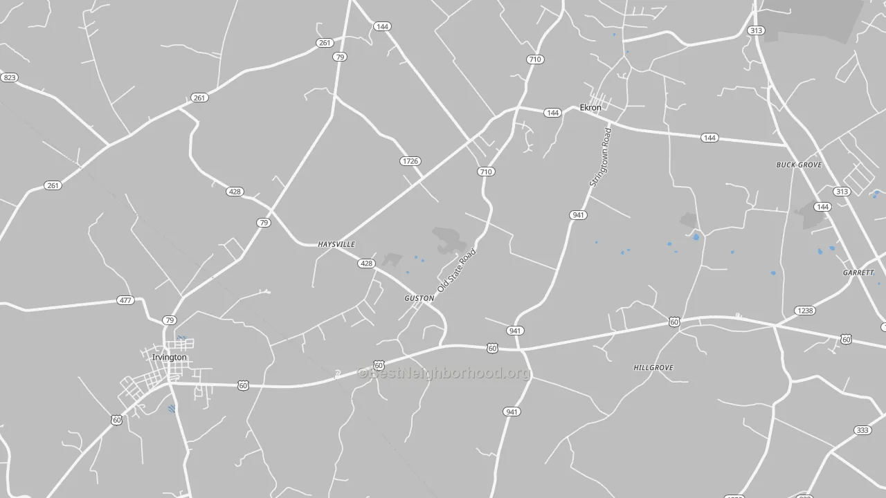 Transit Grade map of Guston, KY