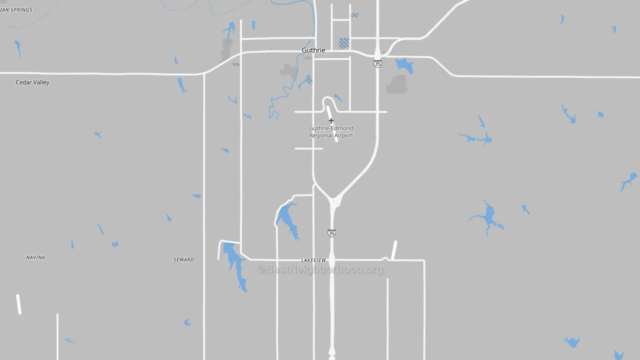 Transit Grade map of Guthrie, OK