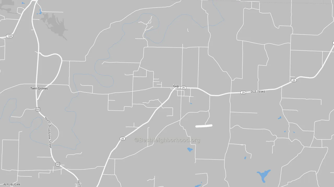 Transit Grade map of Guy, AR