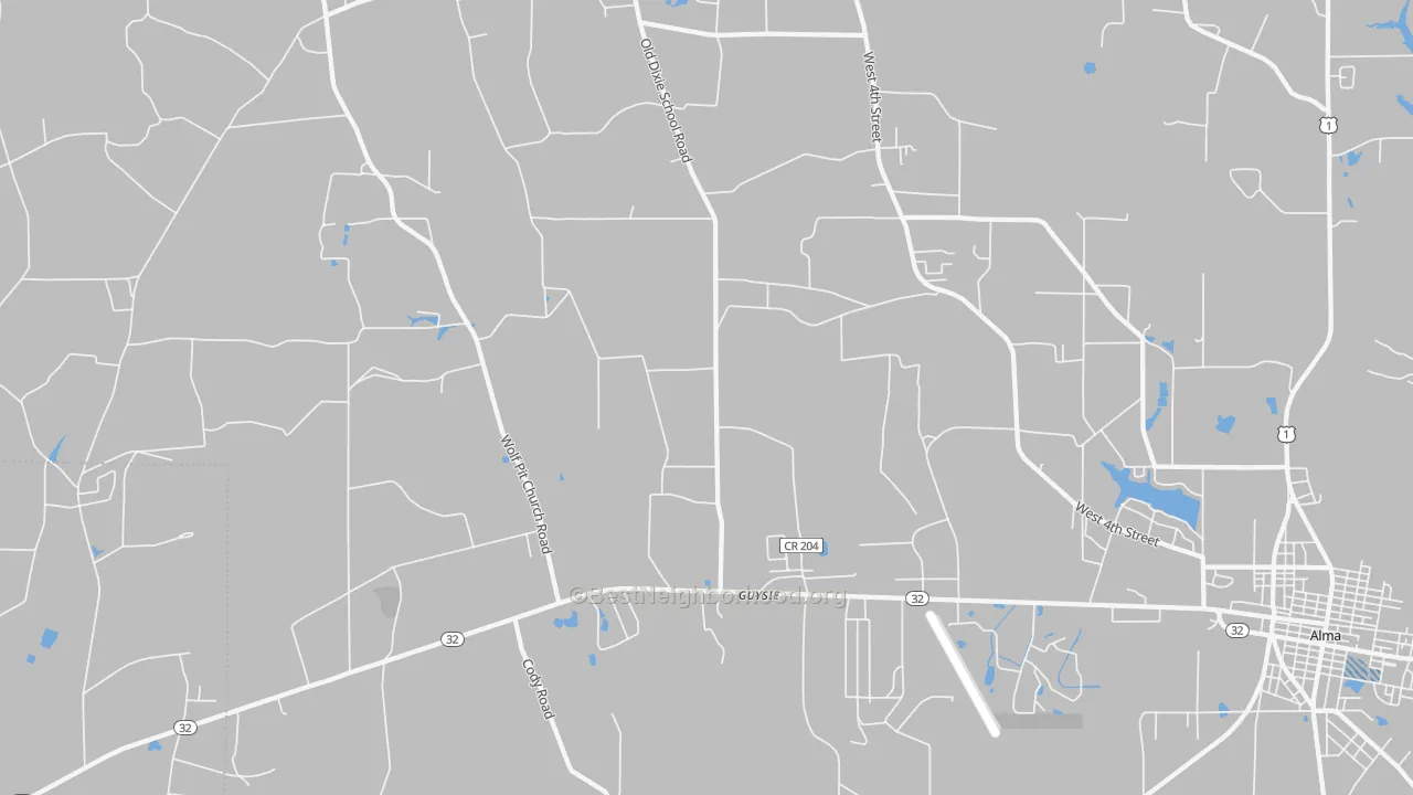 Transit Grade map of Guysie, GA