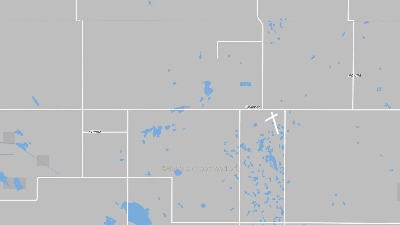 Transit Grade map of Gwinner, ND