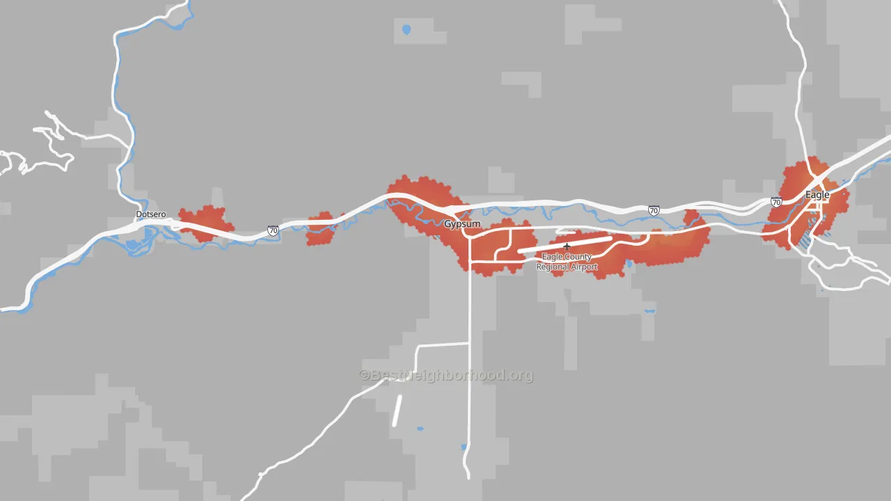 Transit Grade map of Gypsum, CO