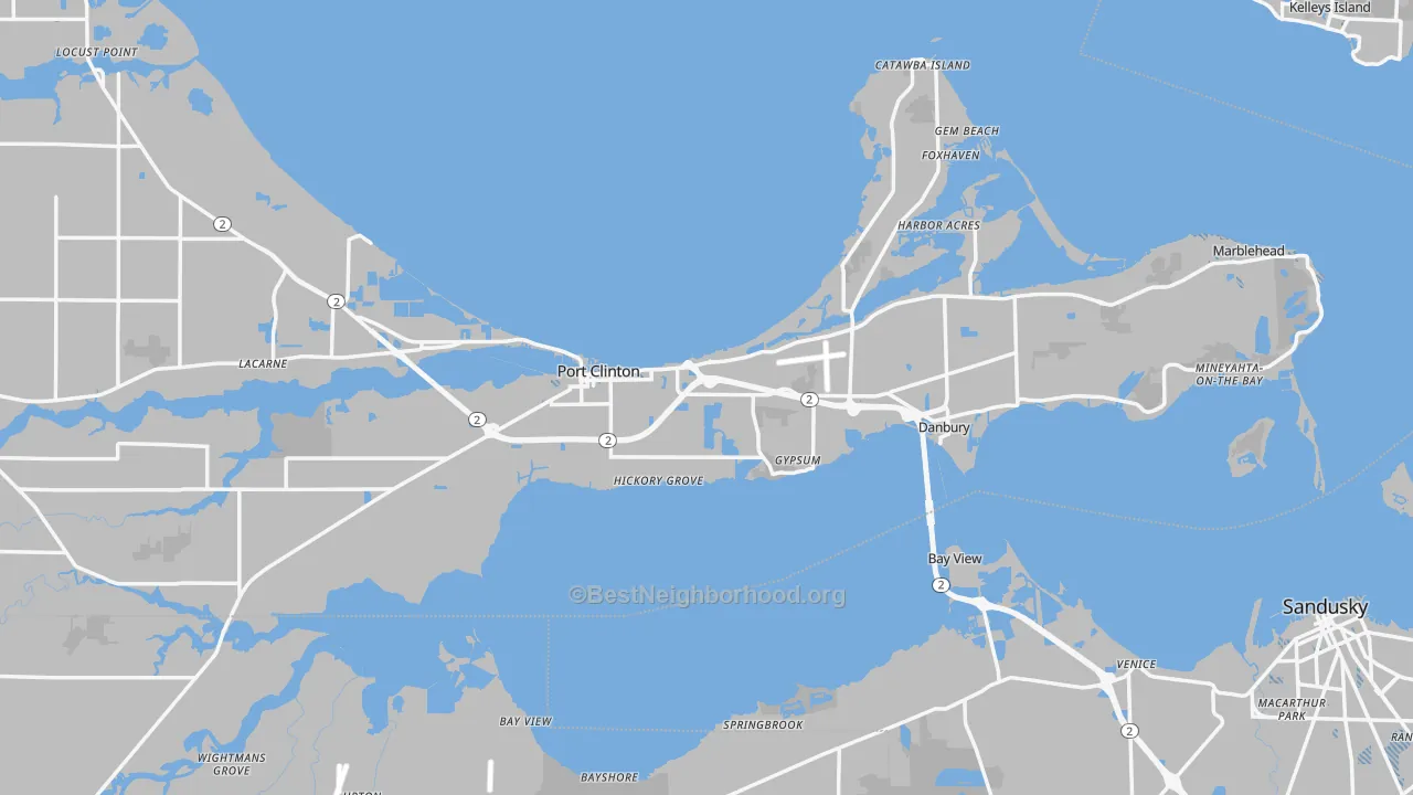 Transit Grade map of Gypsum, OH