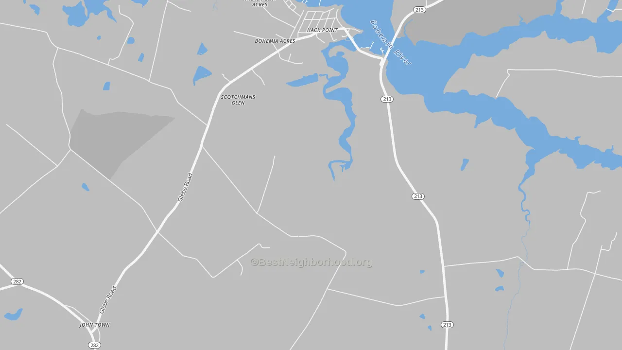 Transit Grade map of Hack Point, MD