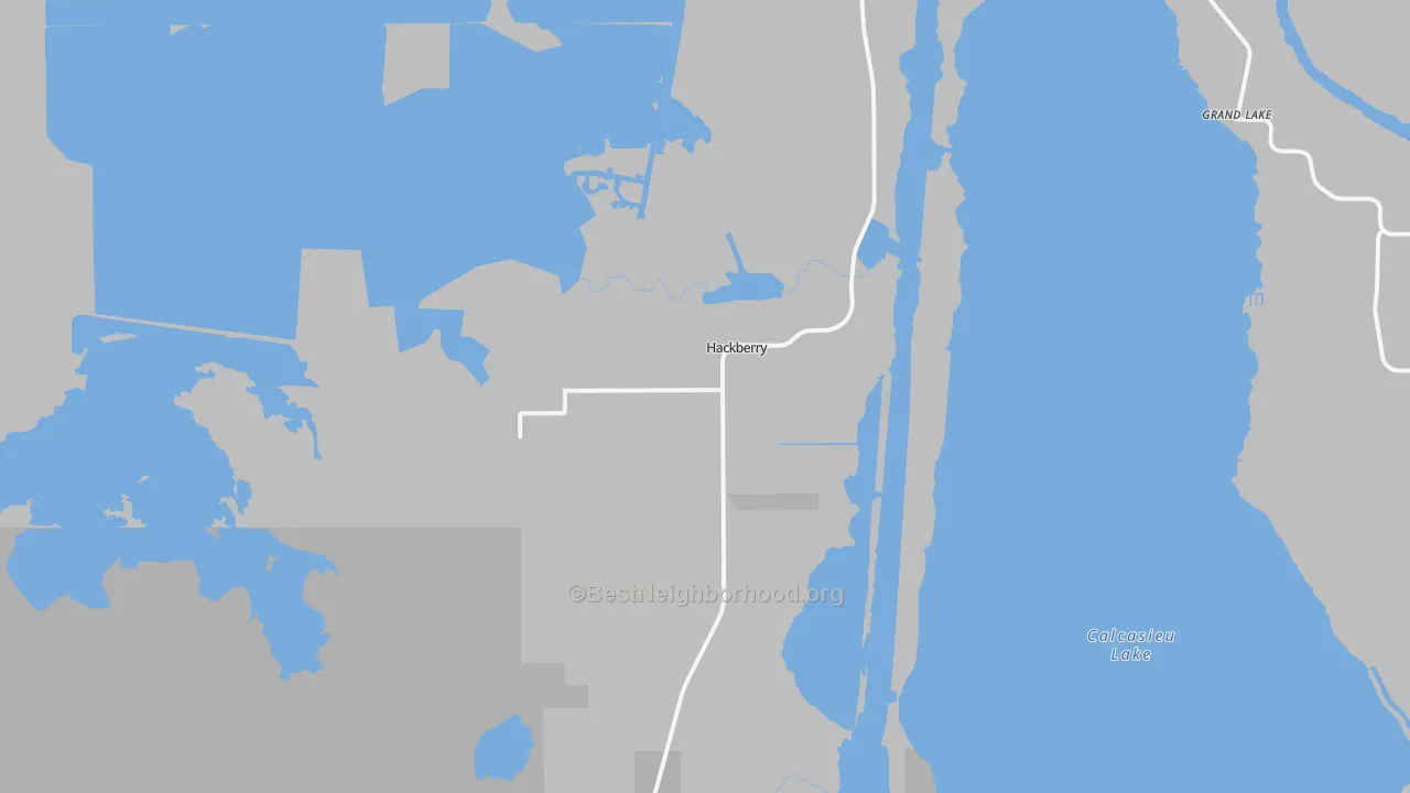 Transit Grade map of Hackberry, LA
