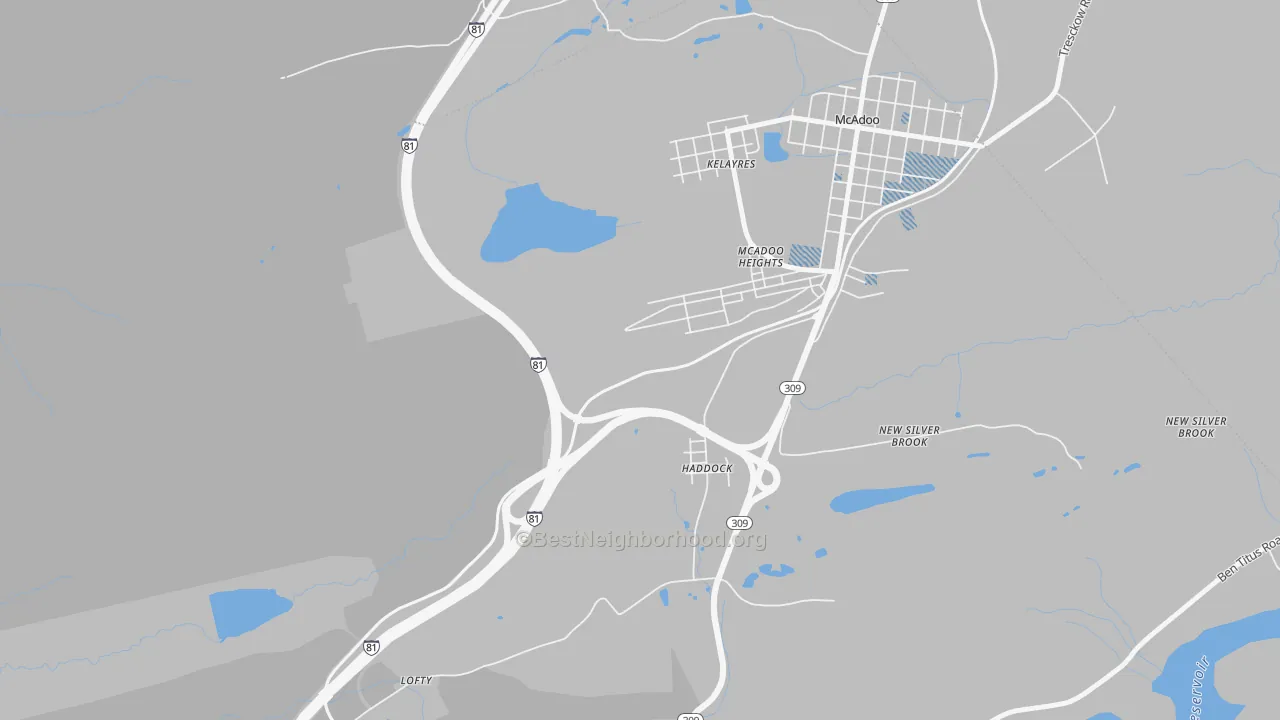 Transit Grade map of Haddock, PA