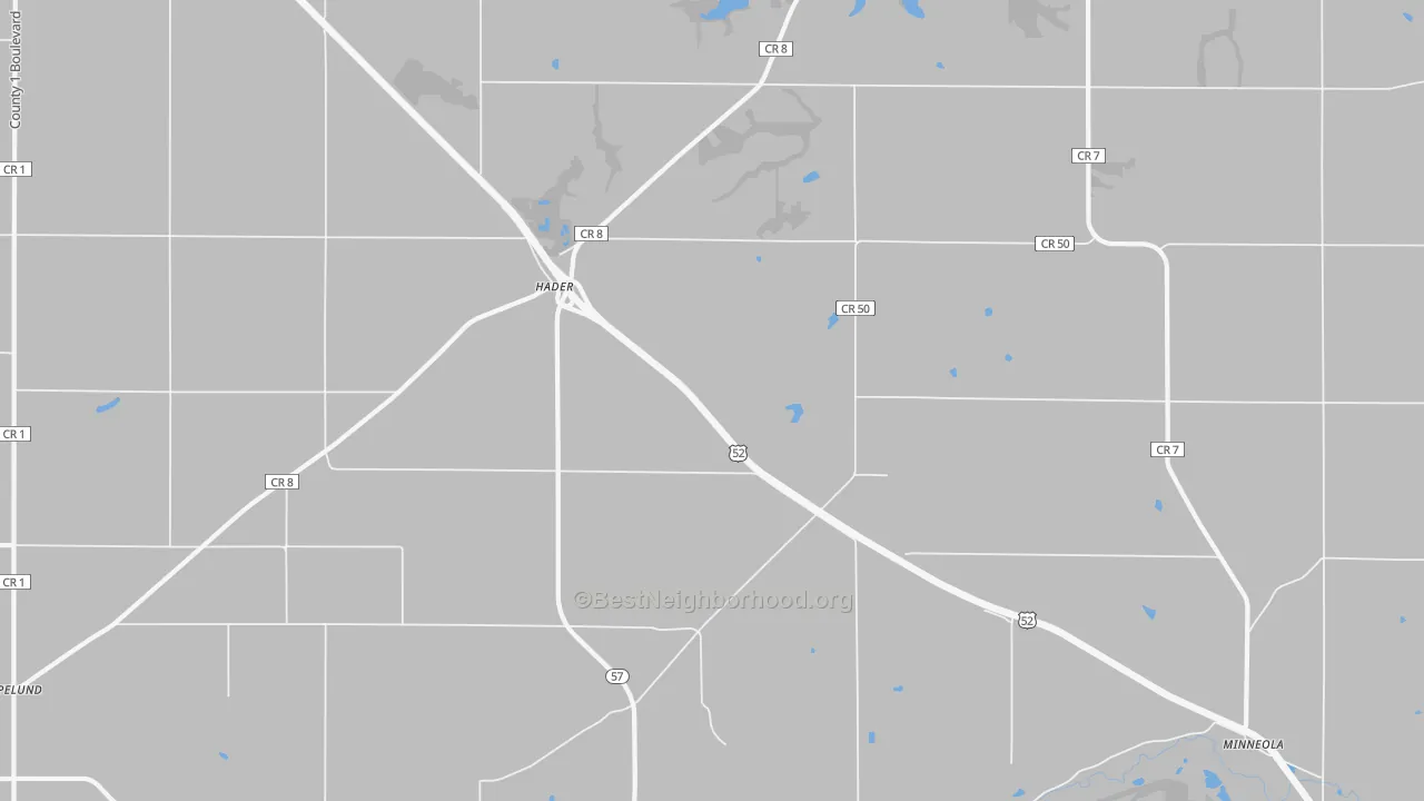 Transit Grade map of Hader, MN