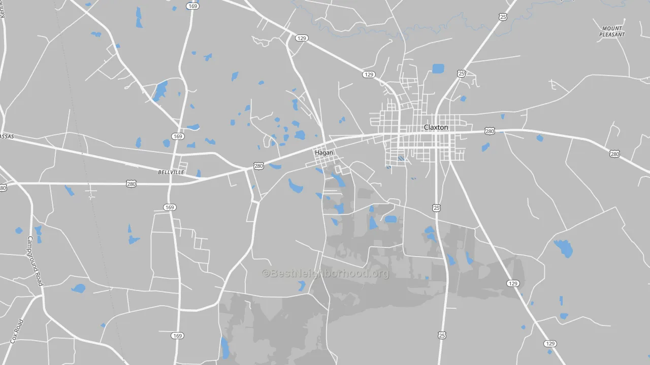 Transit Grade map of Hagan, GA