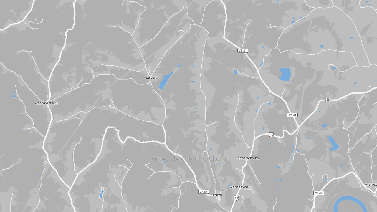 Transit Grade map of Hagans, WV