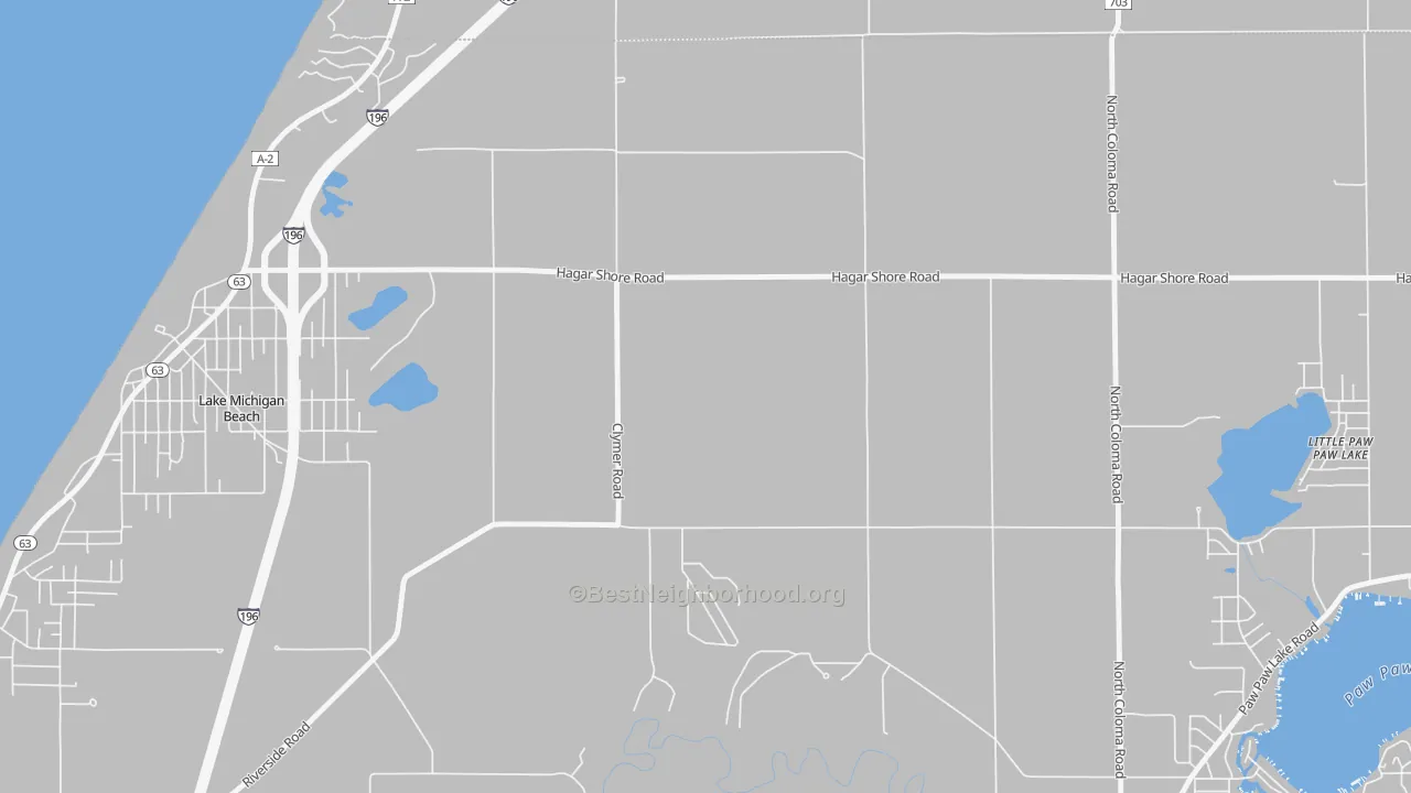 Transit Grade map of Hagar Shores, MI