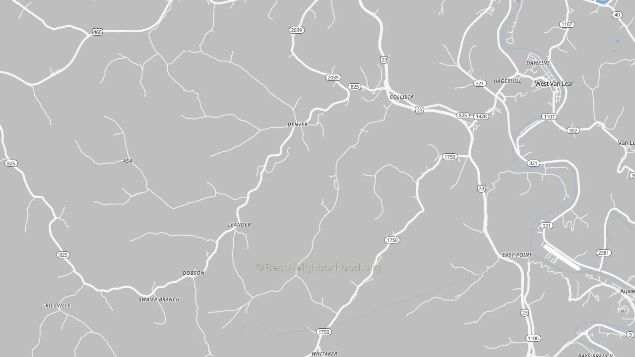 Transit Grade map of Hagerhill, KY