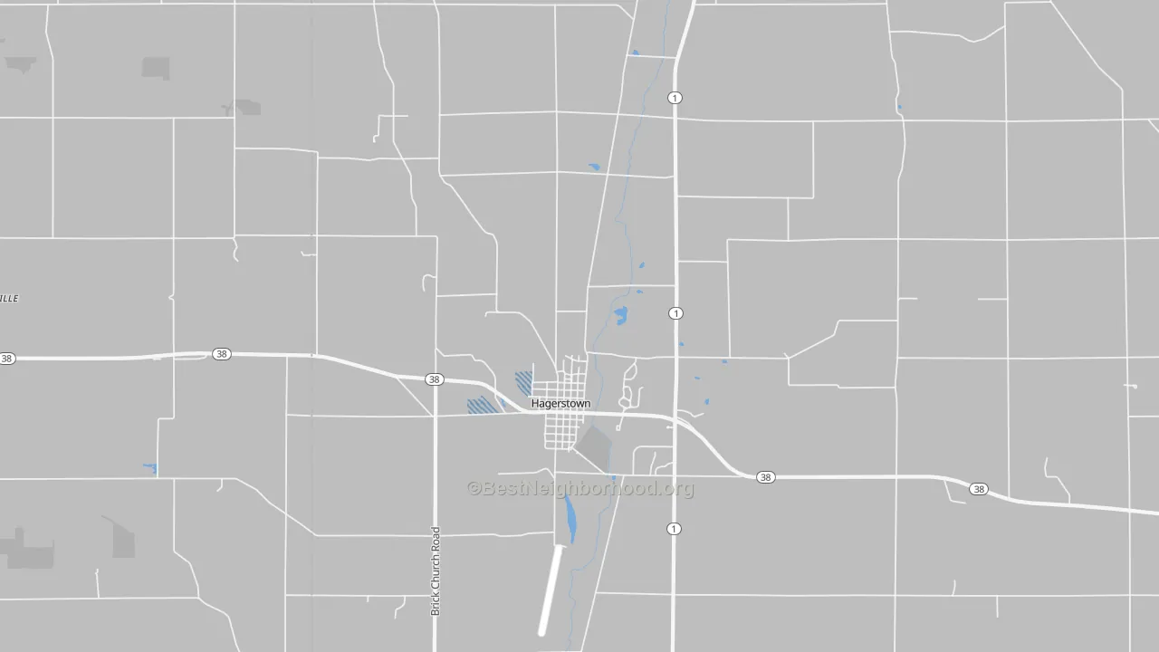 Transit Grade map of Hagerstown, IN
