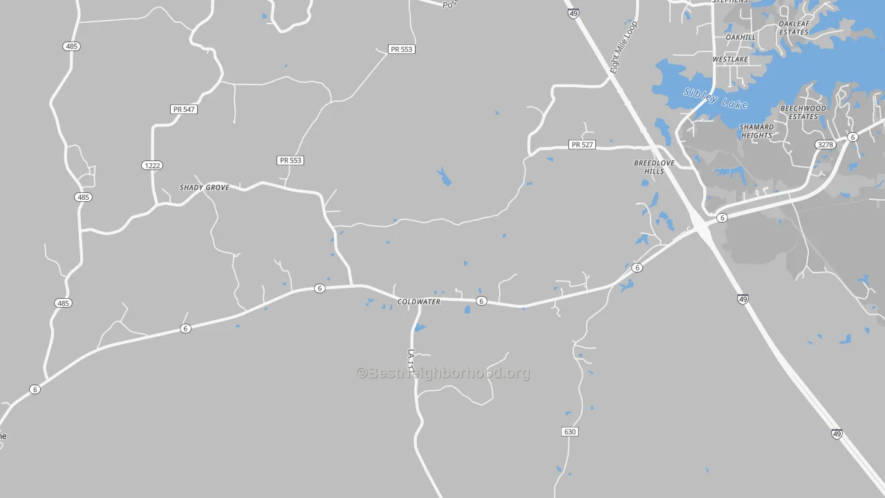 Transit Grade map of Hagewood, LA