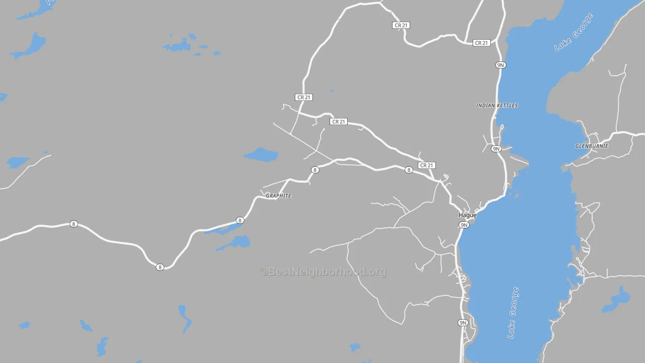Transit Grade map of Hague, NY